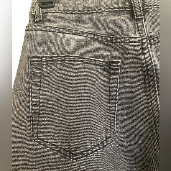 ADIKA Graphic Boyfriend Baggy Jeans Wide Leg High Rise Gothic Small Grey… - Picture 6 of 6